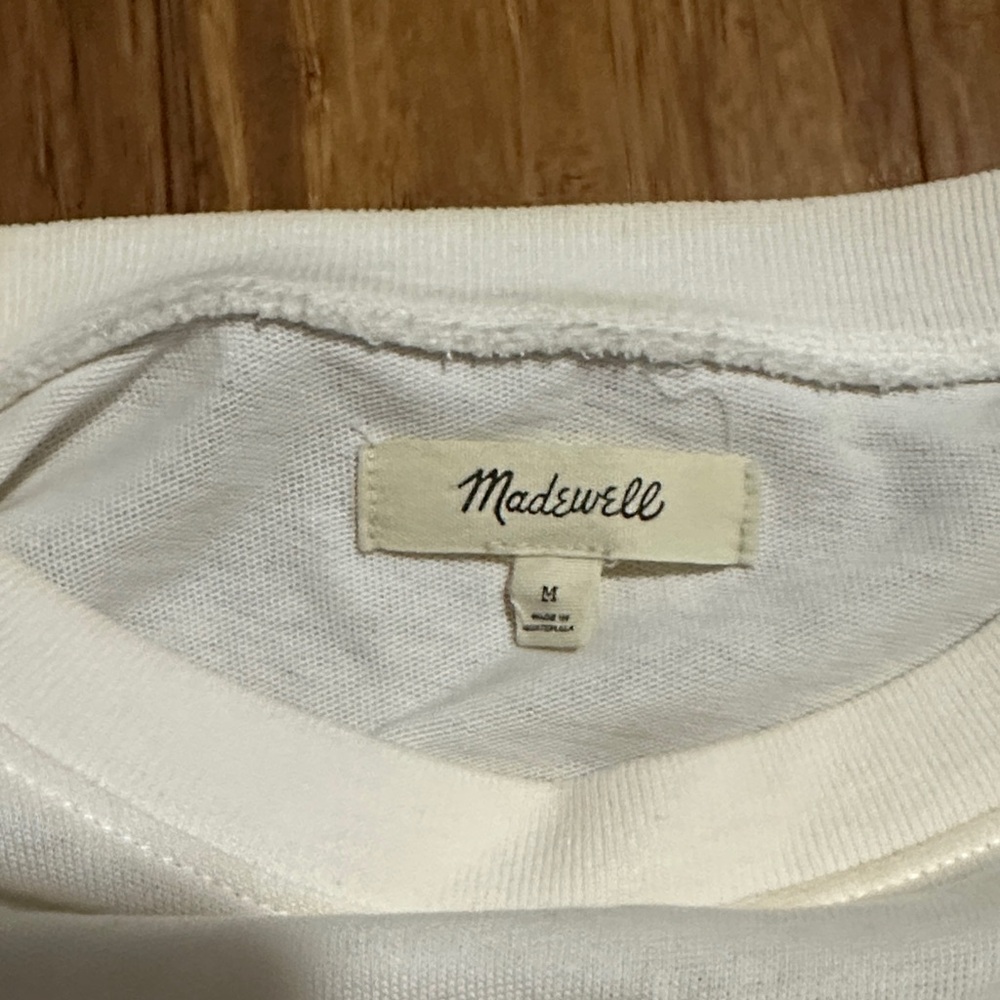 LAST CHANCE OFFER: Madewell Off-White Short Sleeve Tee - Picture 2 of 4